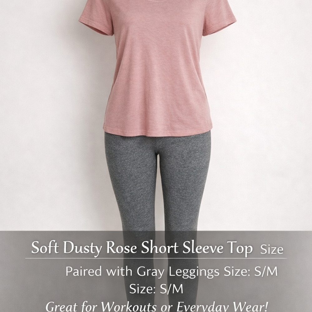 Soft Dusty Rose Short Sleeve Top - Women